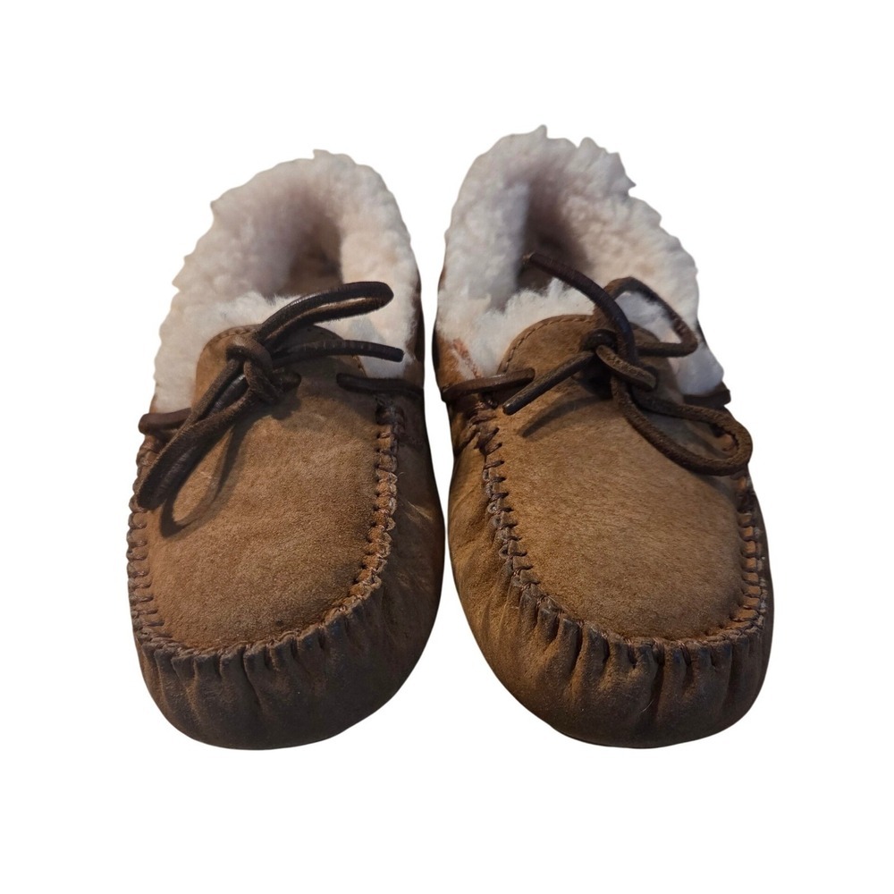UGG 5612 Dakota Women's Moccasin Slip-on Chestnut Sheepskin Lined Size 5 - Picture 2 of 7